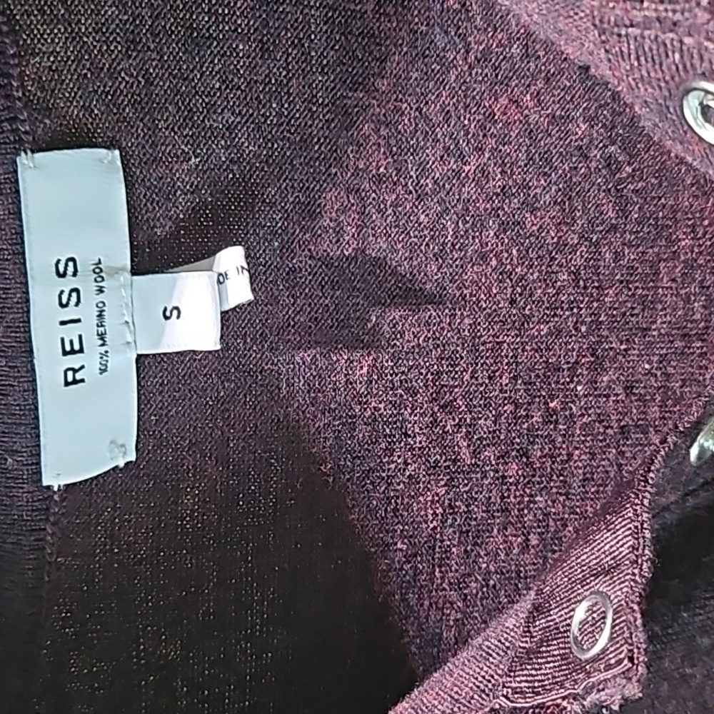 Reiss Men’s Plum Short-Sleeve Polo - Picture 2 of 4